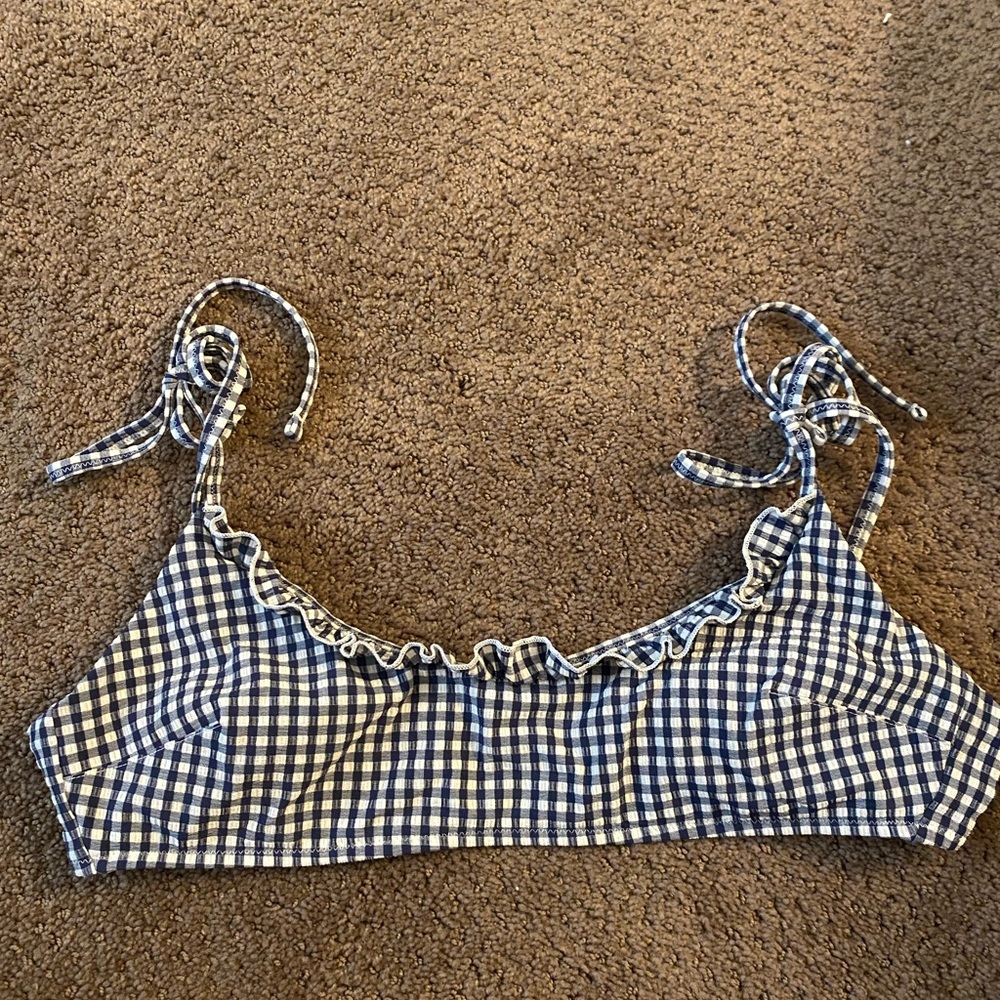AERIE CHECKERED BIKINI TOP